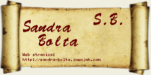 Sandra Bolta vizit kartica